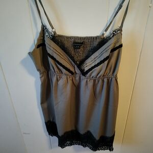 Twenty Charcoal and Black Lace Cami